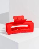 Red Rectangle Matte Claw Clip