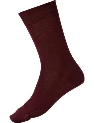 Rede Plain Socks - Mens, Red 1