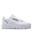 Reebok Club C Double Geo Sneakers in White and Silver
