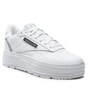 Reebok Club C Double Geo Sneakers in White and Silver