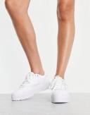Reebok Club C Double Geo Sneakers in White and Silver