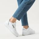 Reebok Club C Double Geo Sneakers in White and Silver