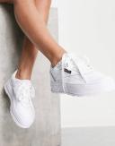 Reebok Club C Double Geo Sneakers in White and Silver