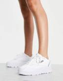 Reebok Club C Double Geo Sneakers in White and Silver
