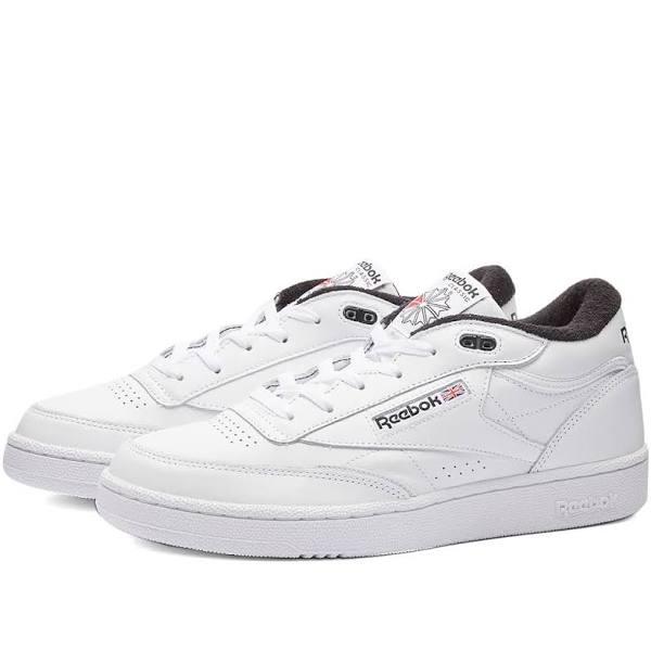 Reebok Men's Club C Mid II Sneakers in White/Core Black, Size UK 8 | END. Clothing