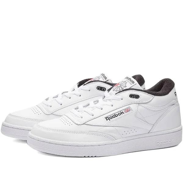 Reebok Men's Club C Mid II Sneakers in White/Core Black, Size UK 9 | END. Clothing