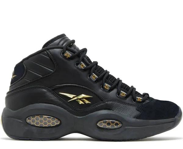 Reebok Question Mid Black/Black/Gold