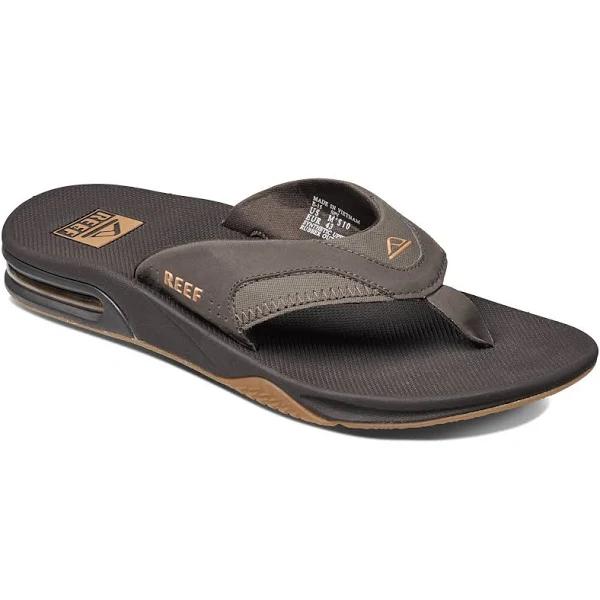 Reef Fanning Flip Flops - Brown & Gum