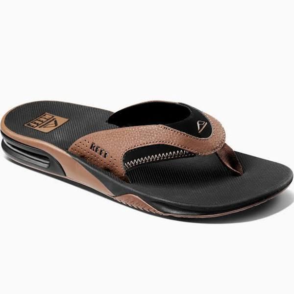 Reef Fanning Flip Flops - Brown & Gum