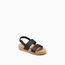 Reef Girls Little Water Vista Sandal - Youth Black Tan Size 2/3
