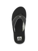 Reef Mens 2022 Fanning Flip Flops - Raven / White