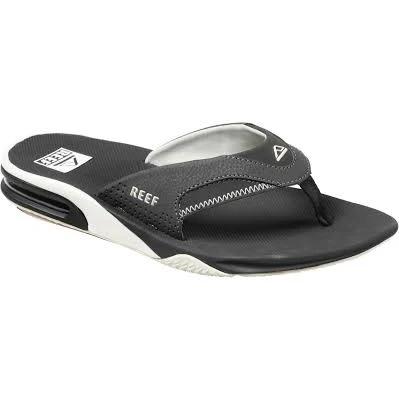 Reef Mens 2022 Fanning Flip Flops - Raven / White