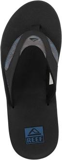Reef Mens 2023 Fanning Flip Flops - Black / Pool Palm