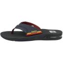 Reef Mens 2023 Fanning Flip Flops - Black / Pool Palm