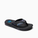 Reef Mens 2023 Fanning Flip Flops - Black / Pool Palm