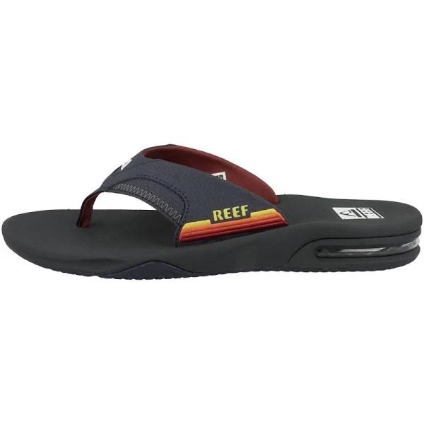 Reef Mens 2023 Fanning Flip Flops - Black / Pool Palm