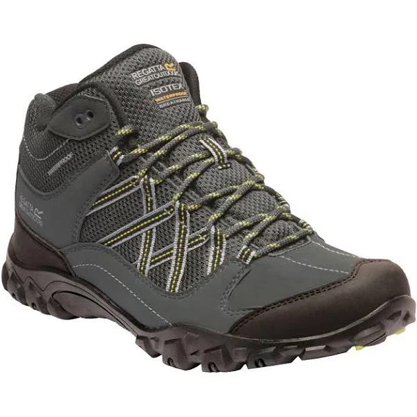 Regatta Mens Edgepoint Mid Waterproof Hiking Shoes Briar/Lime Punch 6 UK