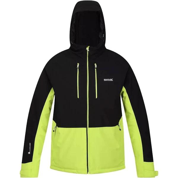 Regatta Mens Highton III Stretch Padded Jacket Black/Bright Kiwi XL