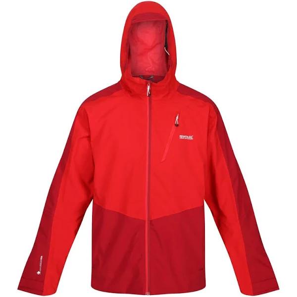 Regatta Mens Highton Stretch II Waterproof Jacket Chinese Red/Dark Red L