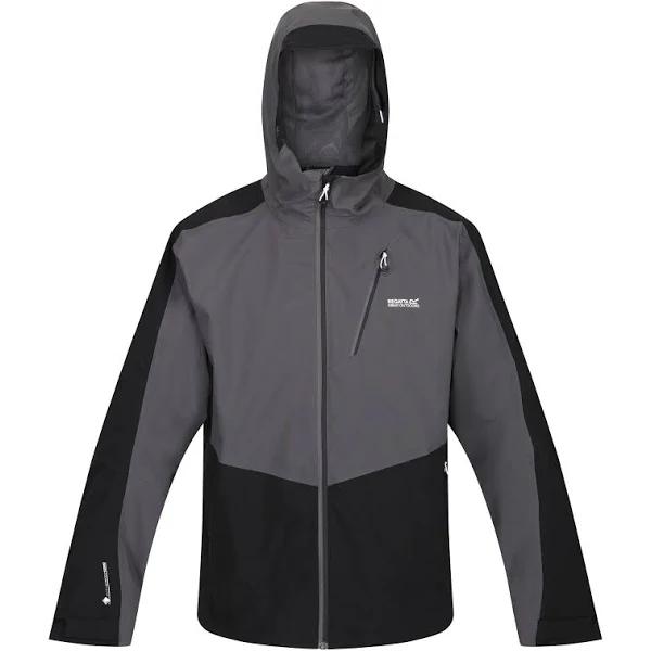 Regatta Mens Highton Stretch II Waterproof Jacket Dark Grey/Black S Polyester Mens Waterproof Jacket
