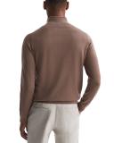 Reiss Blackhall - Forest Merino Wool Zip Neck Jumper, M