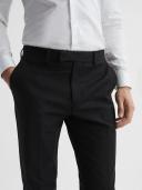 Reiss Eastbury - Black Slim Fit Chinos, 28R