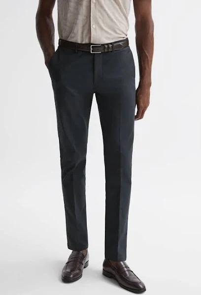 Reiss Eastbury - Steel Blue Slim Fit Chinos, 28R
