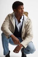 Reiss Putty Rains Hooded Raincoat Jacket, XS