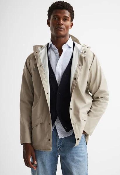 Reiss Putty Rains Hooded Raincoat Jacket, XS