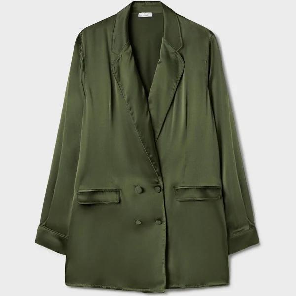 Relaxed Blazer - Green - Silk Laundry