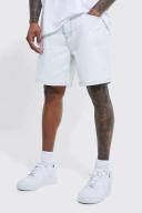 Relaxed Fit Contrast Stitch Denim Short