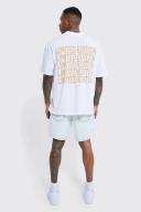 Relaxed Fit Contrast Stitch Denim Short