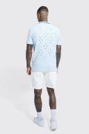 Relaxed Fit Rigid Multi Rip Denim Shorts