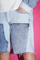 Relaxed Fit Worker Panel Denim Shorts