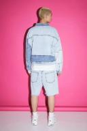 Relaxed Fit Worker Panel Denim Shorts