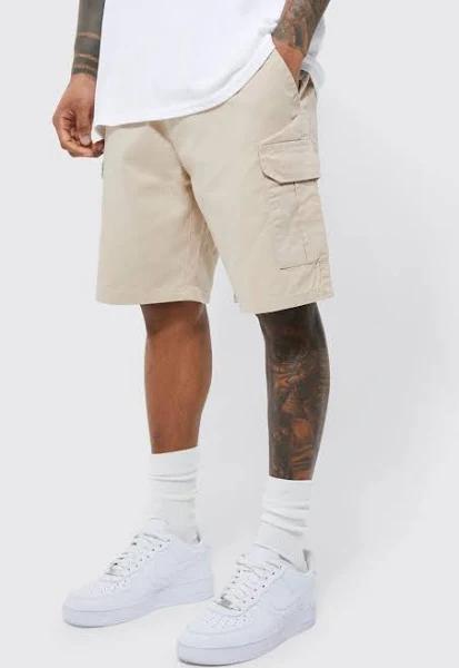 Relaxed Fixed Waist Cargo Short