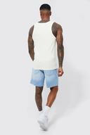 Relaxed Rigid All Over Rip Denim Shorts