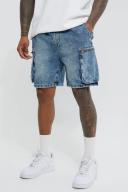 Relaxed Rigid Elastic Waist Cargo Short