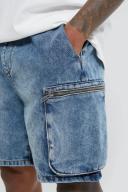 Relaxed Rigid Elastic Waist Cargo Short