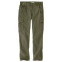 Relaxed Ripstop Cargo Work Pants, Green, Size 33