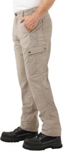 Relaxed Ripstop Cargo Work Pants, Grey, Size 33
