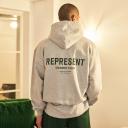 Represent Mens Owners Club Hoodie - Light Grey Marl - Size: XXL