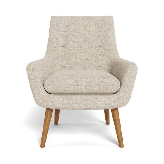 Retro Fabric Occasional Armchair Vanilla by Freedom