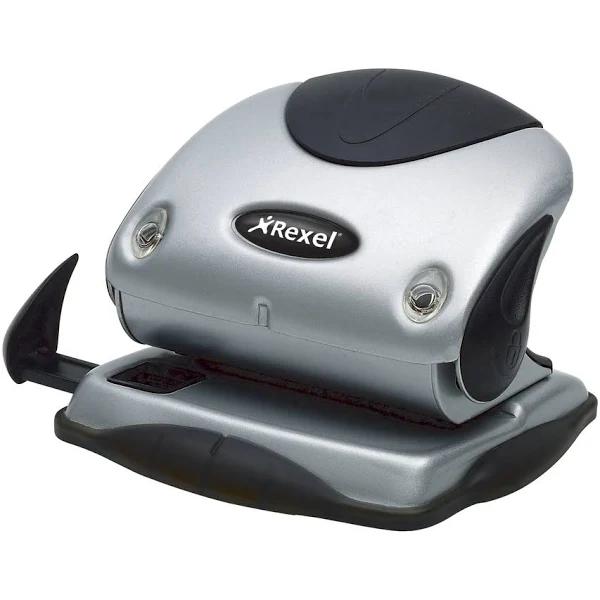 Rexel Precision P215 - Hole punch - 15 sheets - black/silver