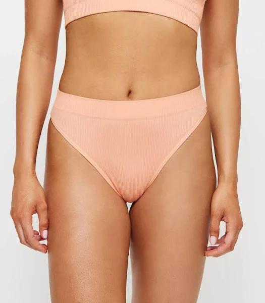 Ribbed Seamfree Hi-Waisted G-string Briefs - Lily Loves