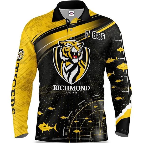 Richmond Tigers Youths Fish Finder Fishing Shirt Size:6