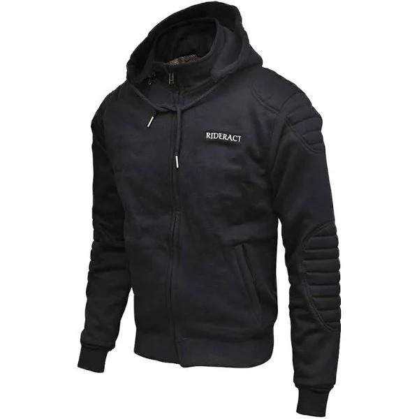 RIDERACT Motorcycle Riding Hoody Black - M