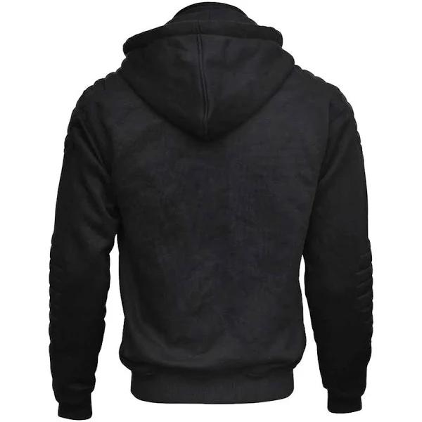 RIDERACT Motorcycle Riding Hoody Black - XL