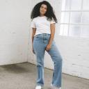 Riders Hi Flare Relaxed Jean Blue Momentum, AU 10 / Denim - Mid