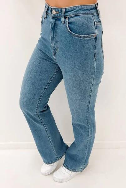 Riders Hi Flare Relaxed Jean Blue Momentum, AU 10 / Denim - Mid